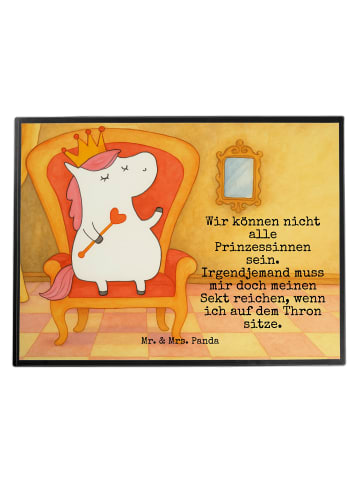 Mr. & Mrs. Panda tischauflage Einhorn Prinzessin Design mit Spruch in Weiß