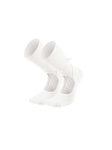 MUNADUNA 2er-Pack Ballet-/Yoga-/Pilates-Socken zum Binden in Weiß