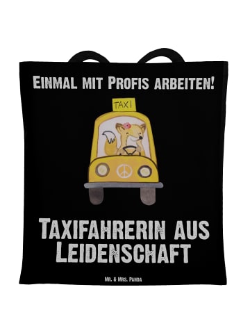 Mr. & Mrs. Panda Tasche Taxifahrerin Leidenschaft mit Spruch in Schwarz