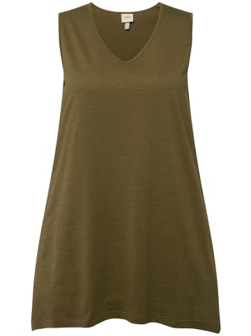 Ulla Popken Longshirt in dunkles olive