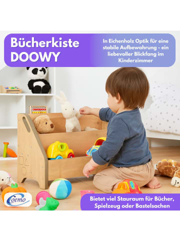 Mein-Regal Bücherbox DOOWY Bücherregal 2 Fächer 61 x 24 x 34 cm in natur