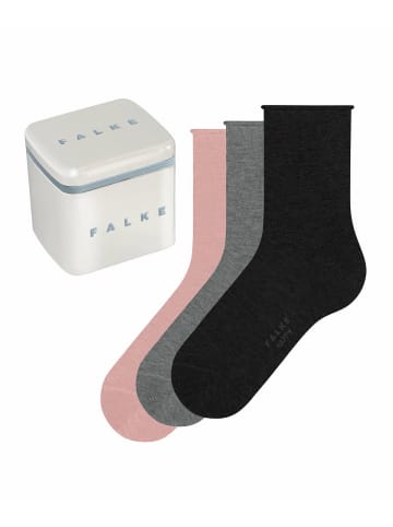 Falke Socken 3er Pack in Schwarz/Grau/Rosa