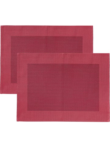 Erwin Müller Tischset 2er-Pack Lissabon in weinrot