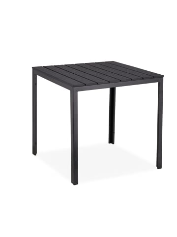 relaxdays Gartentisch in Schwarz - (B)78 x (H)74 x (T)78 cm