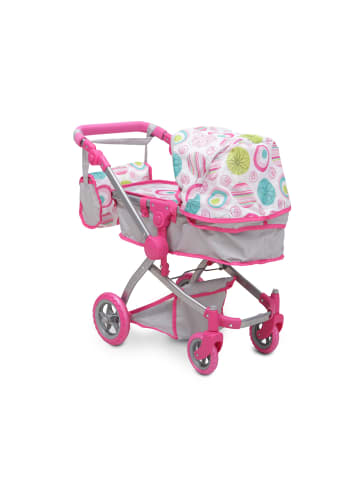 Moni Puppenwagen pink Rose 9651B in rosa