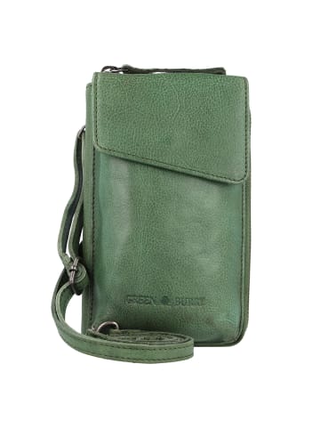 Greenburry Handytasche Leder 10 cm in emerald green