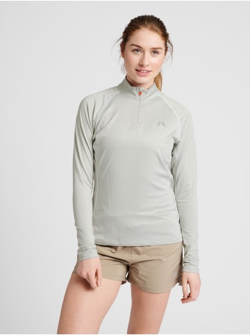 Newline Reißverschluss Sweatshirt Raglanärmel Women 1/2 Damen in OYSTER MUSHROOM MELANGE