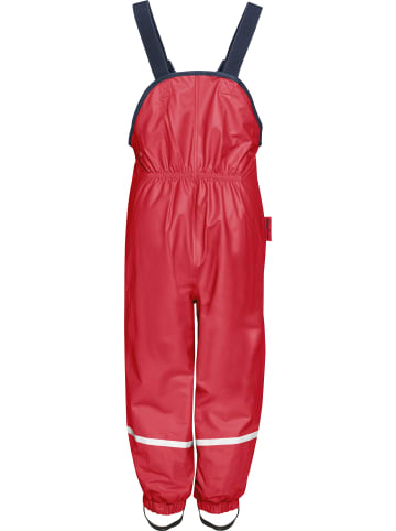 Playshoes Kinder Regenhose "Fleece-Trägerhose" in Rot