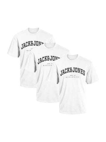 Jack & Jones T-Shirt Caleb Varsity in Weiß