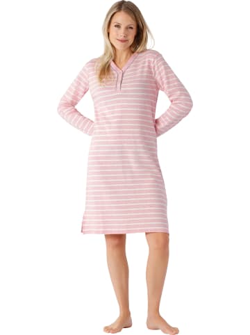 hajo Interlock-Jersey Nachthemd in rosé meliert