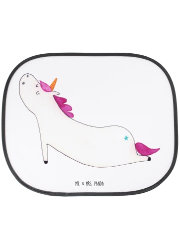 Mr. & Mrs. Panda Sonnenschutz für Auto Einhorn Yoga ohne Spruch in Weiß