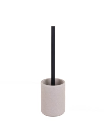 Douceur d’Intérieur WC-Bürste mit schwarzem Griff, SAND in Beige, 10 x 40 cm