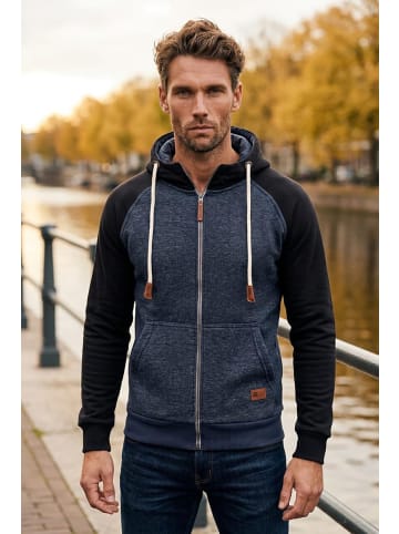 RESLAD Sweatjacke Raglan Meliert in navyblau