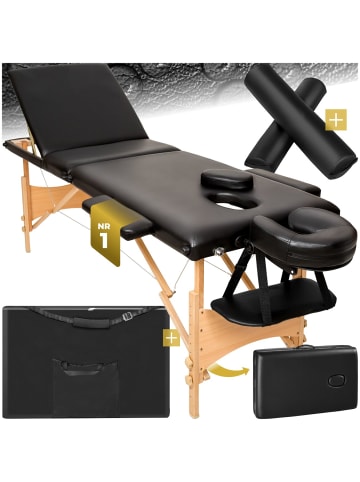 tectake 3-Zonen-Massagetisch-Set, Maße: 210 x 95 x 84 cm, Polsterung 3 cm