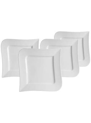 4er Set Speiseteller Melodie in Weiß ø 28 cm