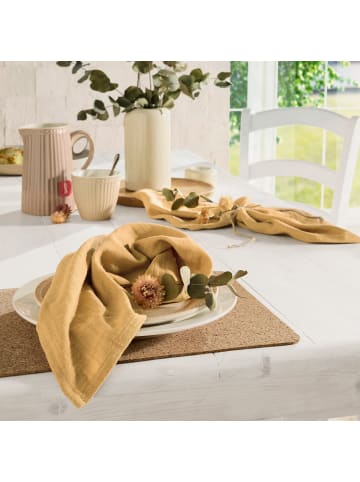 Erwin Müller Baumwolle Serviette 2er-Pack Arona in curry