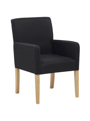 Beliani Esszimmerstuhl ROCKEFELLER in Schwarz/Braun - (W) 58 x (H) 89 x (L) 60 cm