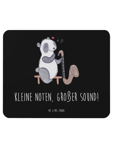 Mr. & Mrs. Panda Mauspad Bassklarinette Sound mit Spruch in Schwarz