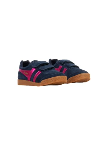 Gola Low Leder Sneakers Kind Harrier Glitz Strap Trainer Blau