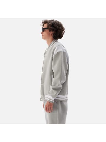 Megaman Basic Jacke Baseballjacke Unisex in Grau