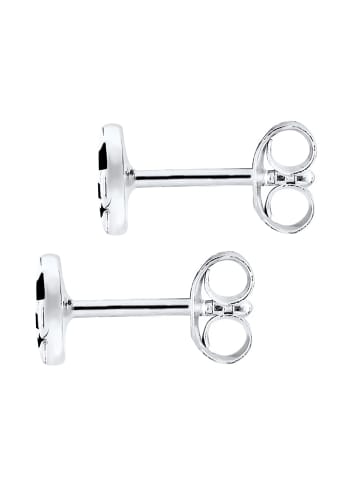 Elli Ohrringe 925 Sterling Silber Fussball in Schwarz