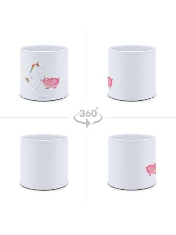 Mr. & Mrs. Panda Übertopf Einhorn Schwein ohne Spruch in Weiß