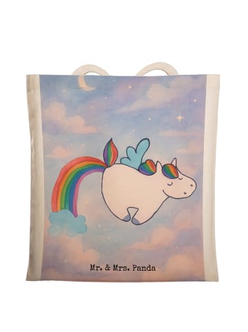 Mr. & Mrs. Panda Shopping Tasche Einhorn Fliegendes Pferd Design... in Weiß