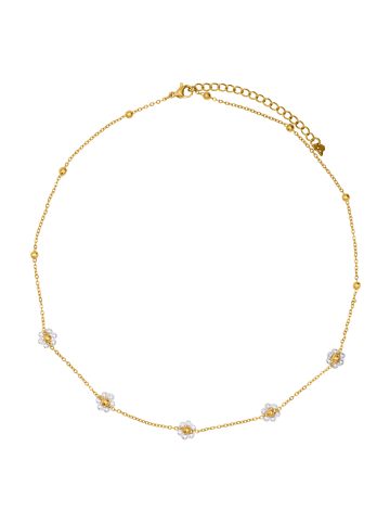 Steel_Art Perlenkette Frauen Flacc goldfarben in goldfarben