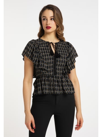 faina Damen Tunika Kurzarm in Schwarz