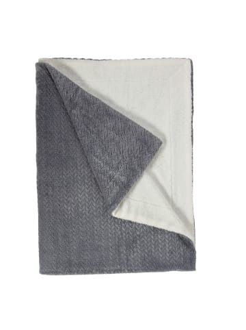 Schiesser Sherpa-Decke Elsa in Dunkelgrau