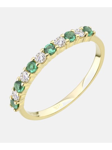 Vanlere Eternity-Ring aus 375 Gelbgold mit Zirkonia mit Smaragd