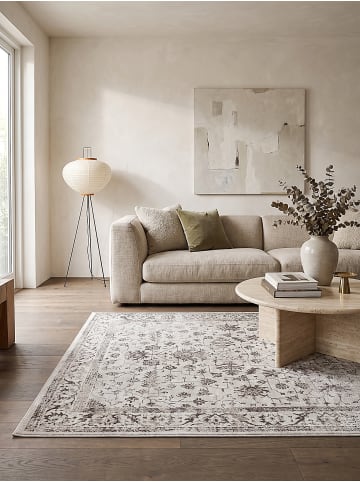 KADIMA DESIGN Kurzflorteppich Orientalisch pflegeleicht Wohnzimmer Schlafzimmer Flur in Creme