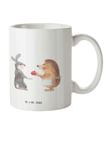 Mr. & Mrs. Panda Kindertasse Hase Igel ohne Spruch in Weiß