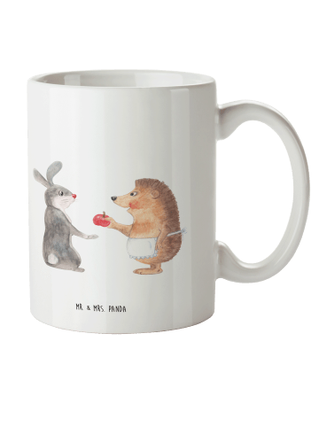 Mr. & Mrs. Panda Tasse Hase Igel ohne Spruch in Weiß