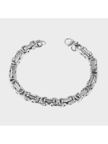 Adeliás Unisex Armband – Gliederarmband aus Edelstahl 20 cm in silber