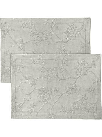 Erwin Müller Jacquard, Baumwollmischung Tischset 2er-Pack Arnsberg in hellgrau