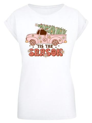 F4NT4STIC T-Shirt Tis The Season Weihnachten Drivin Home in weiß