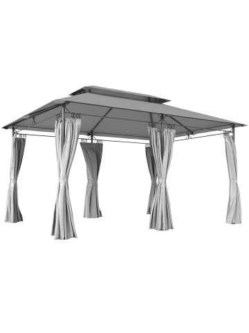 Outsunny Pavillon 397L x 297B x 265H cm Dunkelgrau