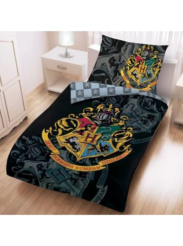 Harry Potter Harry Potter Bettwäsche Set aus Baumwolle Bettdeckenbezug 140 × 200 in Schwarz