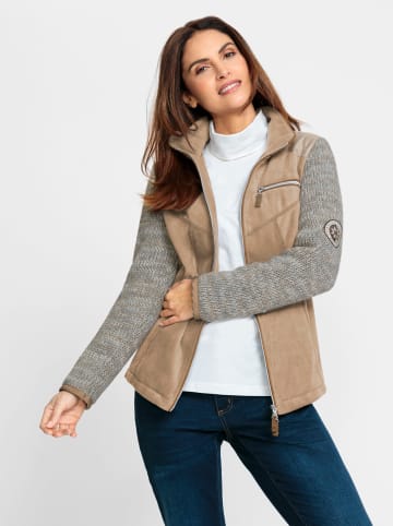 WITT WEIDEN Fleece-Jacke in sand-meliert