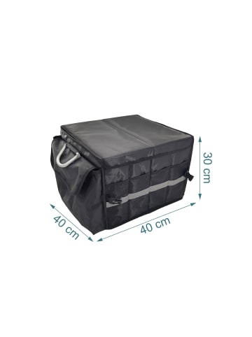 relaxdays Kofferraum Organizer in Schwarz - (B)40 x (H)30 x (T)40 cm