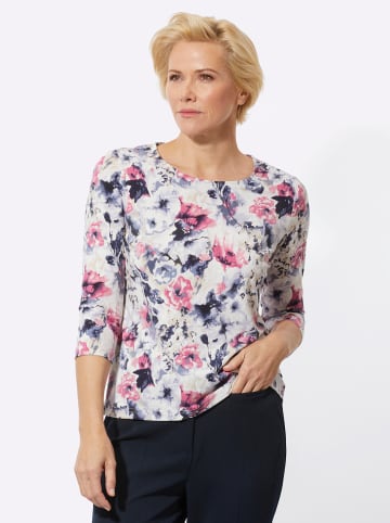 WITT WEIDEN Rundhals-Shirt in erika-taubenblau-bedruckt