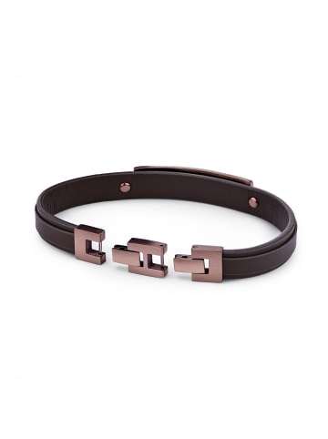 FYNCH-HATTON Armband Leather meets Metal in braun