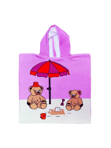 Le Comptoir de la Plage Mikrofaser-Poncho "Nounours" in Rosa