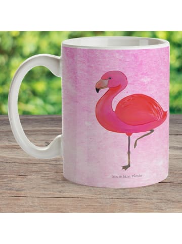 Mr. & Mrs. Panda Kindertasse Flamingo Classic ohne Spruch in Aquarell Pink