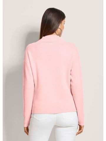 MADELEINE Kaschmir-Pullover mit Pointelle-Muster in puderrosé