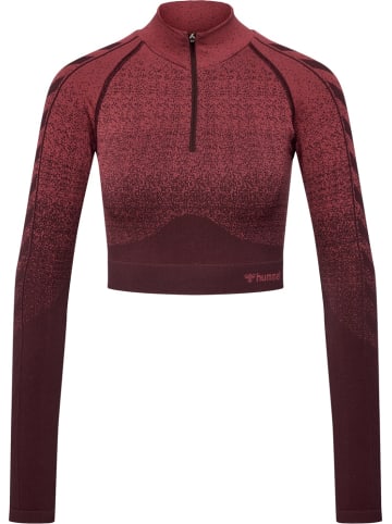 Hummel Trainingsjacke "Mt Fade Seamless Half Zip" in Braun