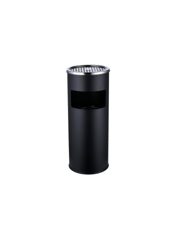 relaxdays Standaschenbecher in Schwarz/ Silber – (H)60,5 x Ø24 cm