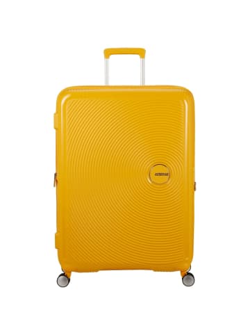 American Tourister Soundbox - 4-Rollen-Trolley 80 cm erw. (schwarz) in golden yellow