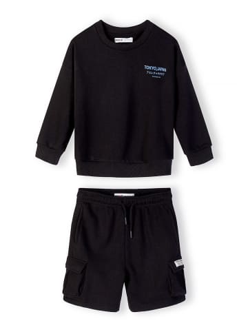 Minoti 2-tlg Shirt & Hose 29FLEECE267 in schwarz